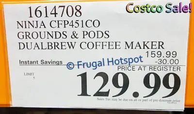 Ninja Grounds and Pods Coffee Maker | Costco Sale Price
