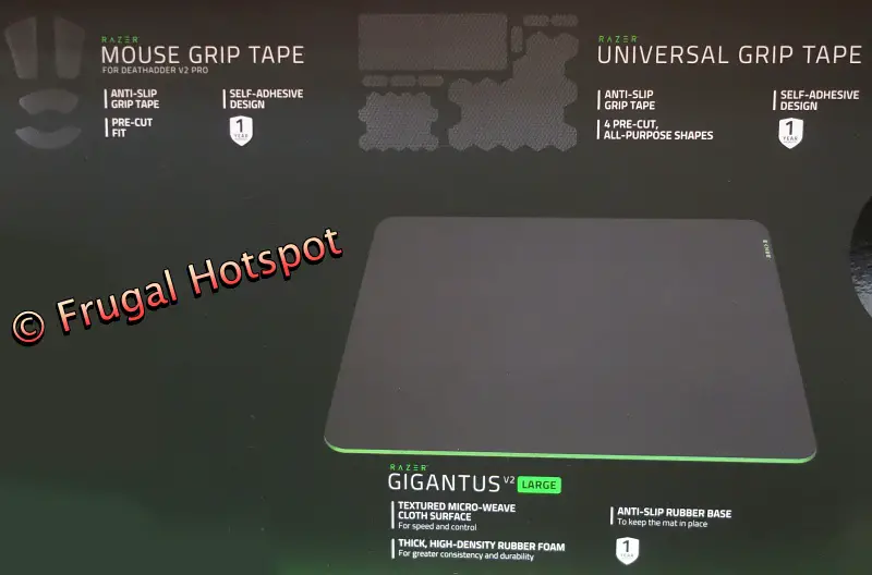 Razer Heroic Gaming Bundle | Gigantus Mouse Pad and Grip Tape | Costco