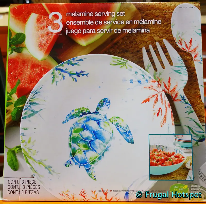 Sealife Melamine 3-Piece Serving Bowl Set | Costco