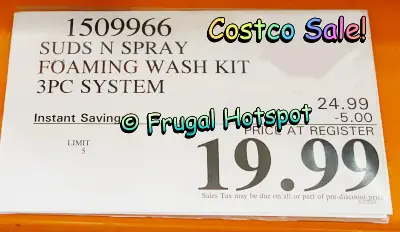 Suds-N-Spray Foaming Wash System | Costco Sale Price