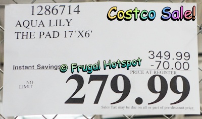 The Pad 17 X6 By Aqua Lily Pad Costco Sale Frugal Hotspot
