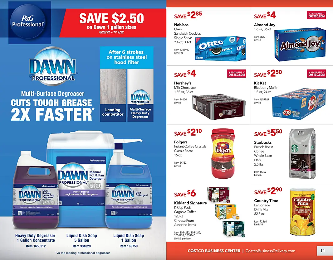 Costco Business Center Coupon Book JUNE - JULY 2022 | Savings Event | P 10 and 11