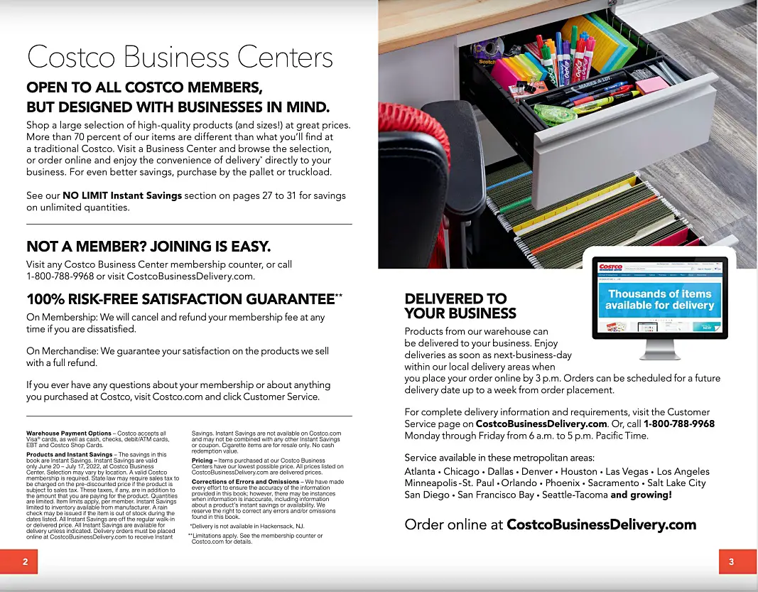 Costco Business Center Coupon Book JUNE : JULY 2022 | Savings Event | P 2 and 3