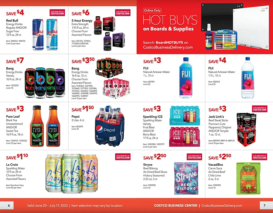 Costco Business Center Coupon Book JUNE - JULY 2022 | Savings Event | P 6 and 7