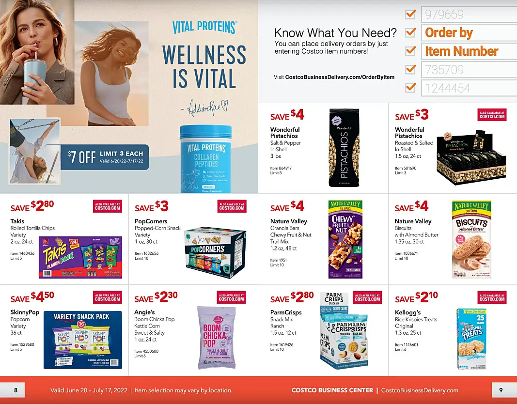 Costco Business Center Coupon Book JUNE - JULY 2022 | Savings Event | P 8 and 9