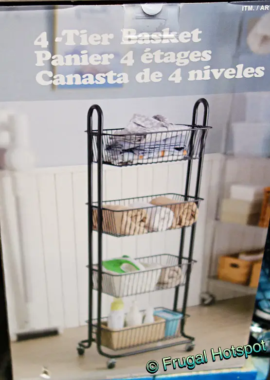 Edifice 4-Tier Rolling Basket Cart | Costco 2