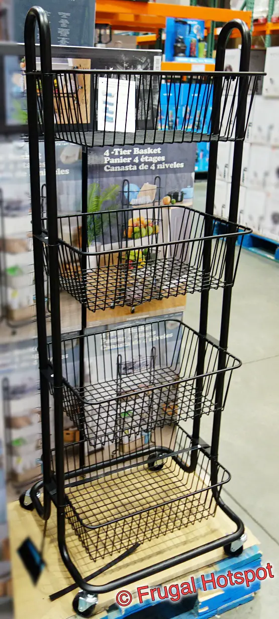 Edifice 4-Tier Rolling Basket Cart | Costco Display