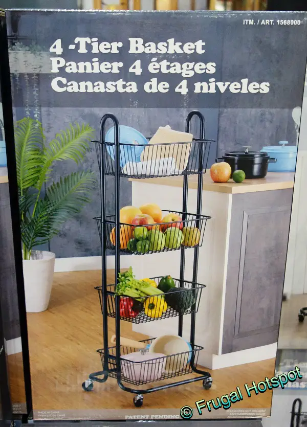 Edifice 4-Tier Rolling Basket Cart | Costco