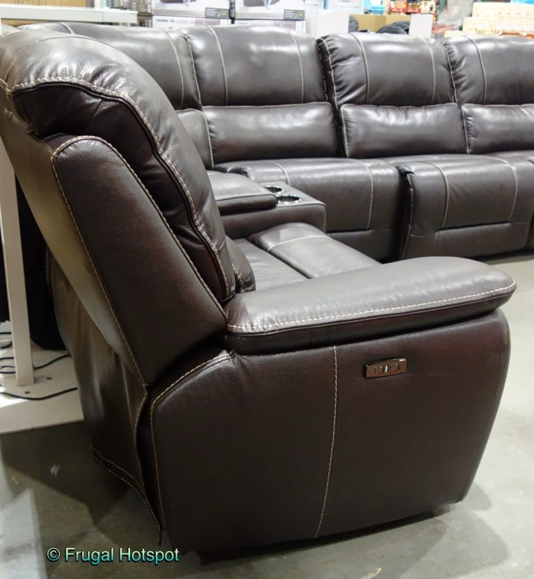 Gilman Creek Malachi Leather Power Reclining Sectional Costco Sale!