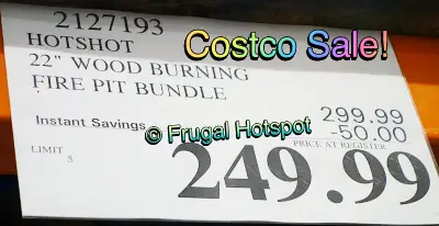 HotShot 22 Wood Burning Fire Pit | Costco Sale Price