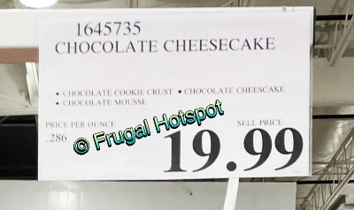 Kirkland Signature Chocolate Cheesecake | Costco Price