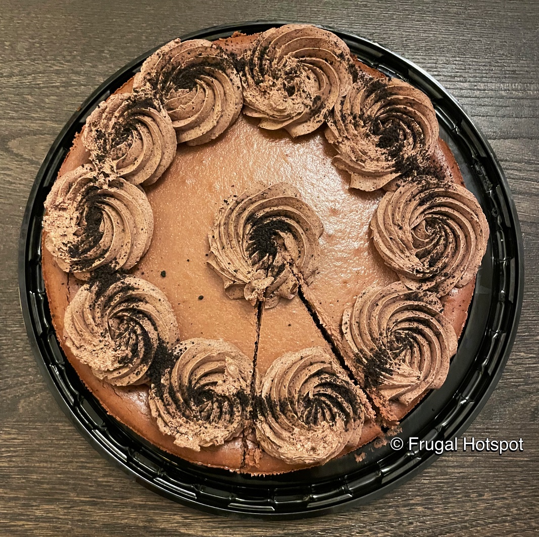 Kirkland Signature Chocolate Cheesecake top view | Costco