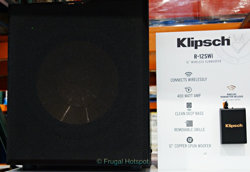 Klipsch R-12SWi Wireless 12 Front-Firing Subwoofer | Costco Display
