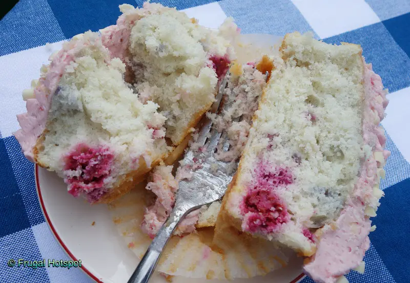 Mini Raspberry Cakes sliced | Costco