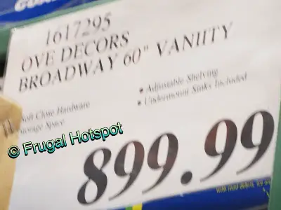Ove Decors Broadway 60 Vanity | Costco Price