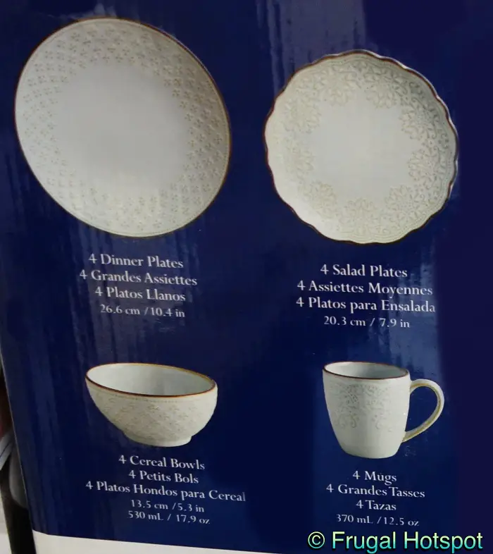 Pfaltzgraff Joanne Dinnerware Set | Dimensions | Costco