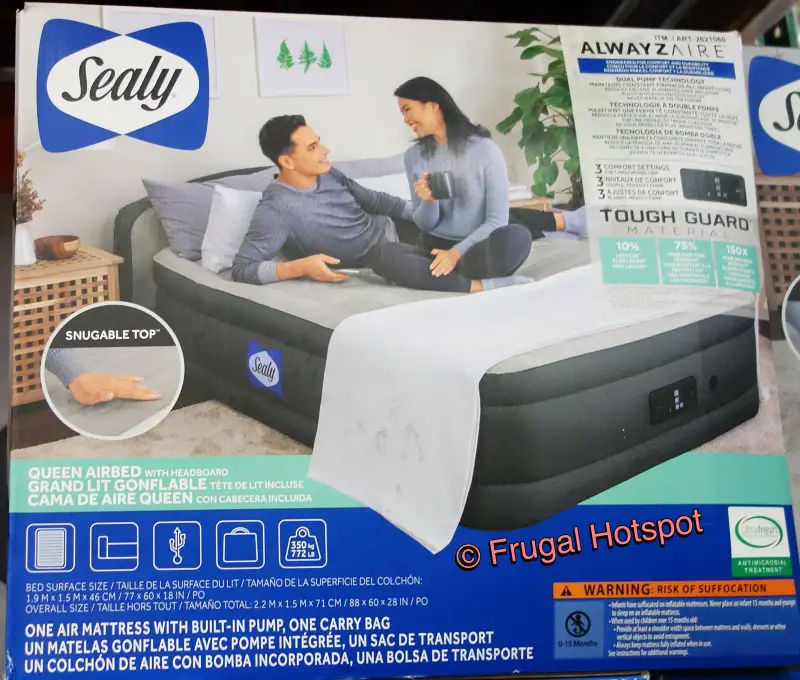 Sealy AlwayzAire Queen AirBed with Headboard | Costco