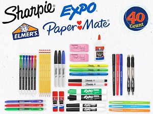 All-in-One Back to School Set 40-ct Sharpie Expo Elmers PaperMate | Costco