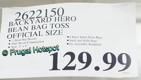Backyard Hero Bean Bag Toss | Costco Price