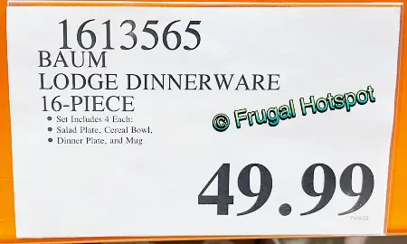 Baum Lodge Moose 16-Pc Dinnerware Set | Costco Price