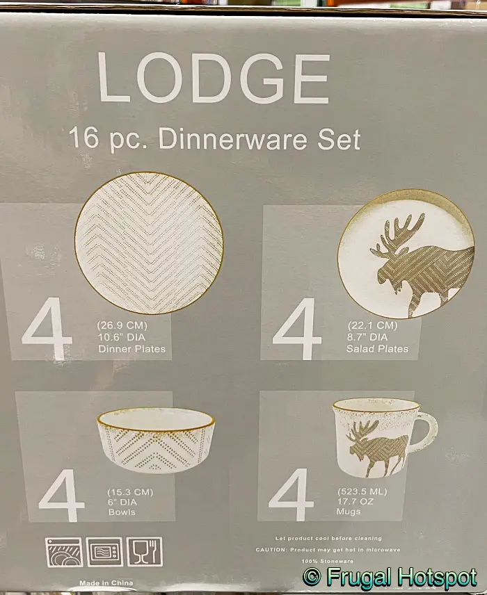 Baum Lodge Moose 16 piece Dinnerware Set | Costco