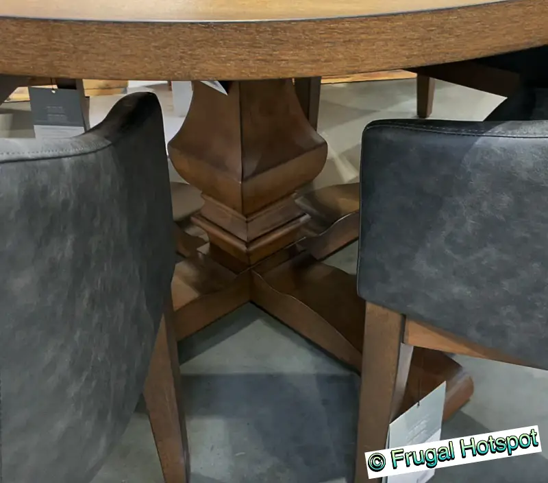 Bayside Furnishings Brinn 5-Piece Dining Set | Pedestal Base | Costco Display