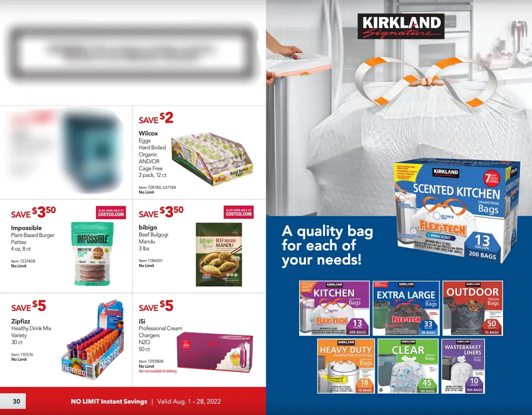 Costco Business Center Coupon Book AUGUST 2022 | Pages 30 and 31