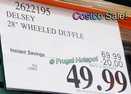 Delsey 28 Rolling Duffel R-38 | Costco Sale Price