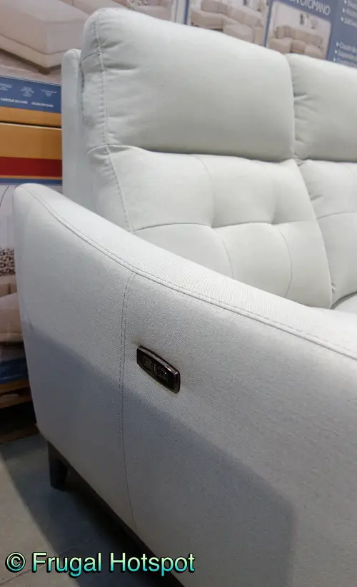 Gilman Creek Furniture Alpendale Fabric Power Reclining Sofa | Costco Display 2