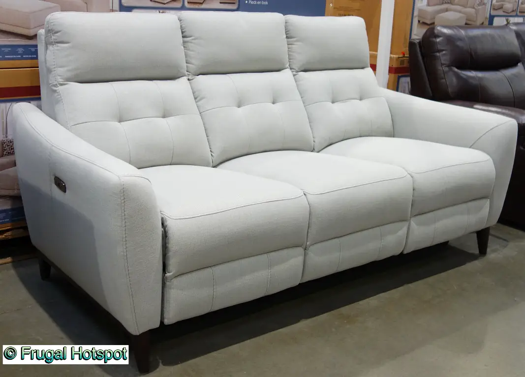 Gilman Creek Furniture Alpendale Fabric Power Reclining Sofa | Costco Display