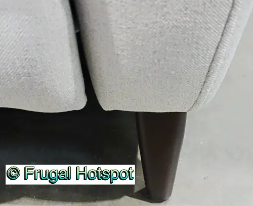 Gilman Creek Furniture Alpendale Fabric Power Reclining Sofa legs | Costco Display