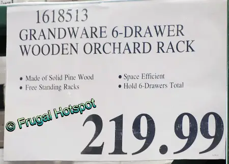 Grandware 6-Drawer Wooden Orchard Rack | Costco Price