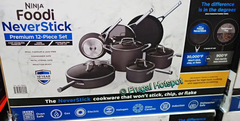 Ninja C39800 Foodi NEVERSTICK Premium Hard-anodized 12-piece Cookware Set  for sale online