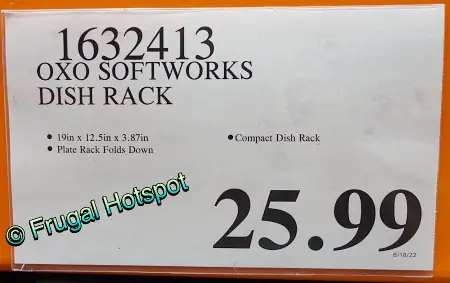 OXO SoftWorks Foldaway Dish Rack | Costco Price