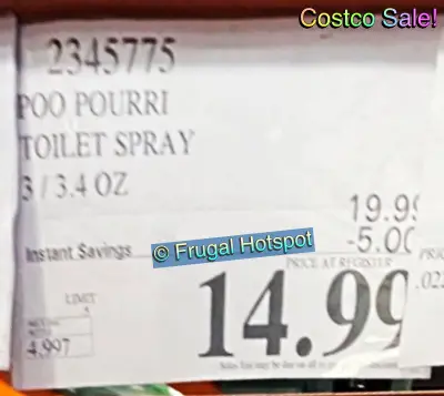 Poo Pourri Before You Go Toilet Spray | Costco Sale Price | Item 2345775