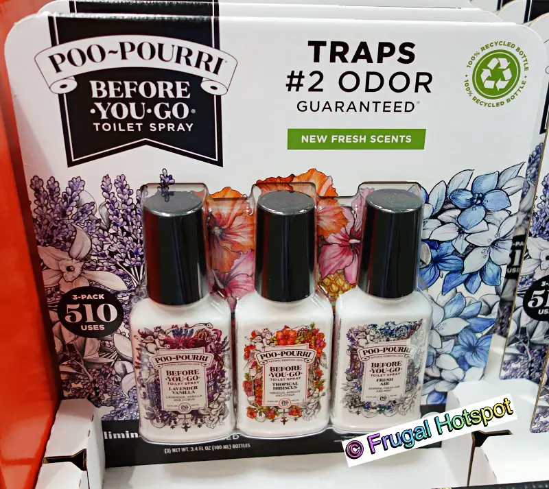Poo Pourri Before You Go Toilet Spray | Lavender Vanilla and Tropical Hibiscus and Fresh Air | Costco