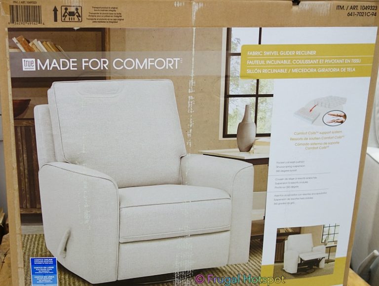 Paxley Fabric Swivel Glider Recliner at Costco! Frugal Hotspot