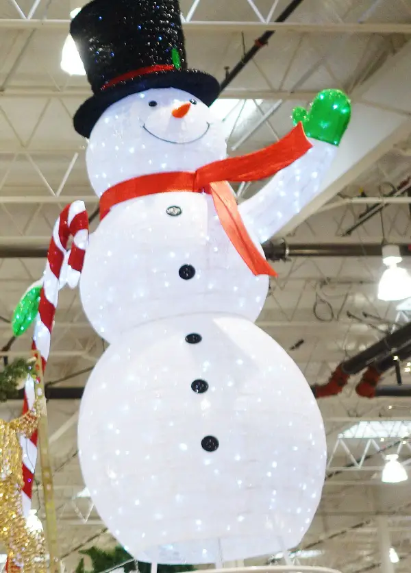 9' Holiday Snowman with LED Lights | Costco Display 2
