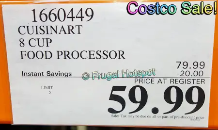 Cuisinart Elemental 8-Cup Food Processor | Costco Sale Price