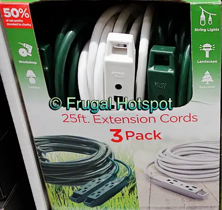 Jasco 25' Indoor:Outdoor Extensions Cords 3-ct | Costco