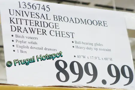 Kitteridge Tall Chest by Universal Broadmoore Furniture | Costco Price