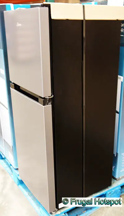 Midea 4.5 Cu Ft Double Door Compact Refrigerator | Costco Display | side view