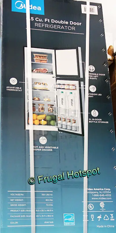 Midea 4.5 Cu Ft Double Door Compact Refrigerator | info | Costco