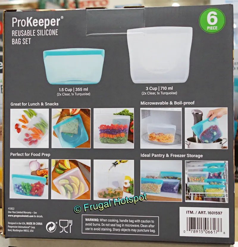 ProKeeper Reusable Silicone Bag Set | features | Costco