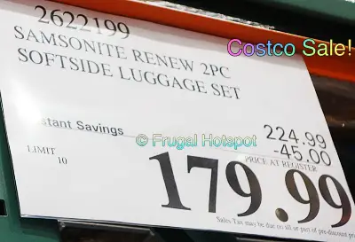 Samsonite Renew 2-Piece Softside Luggage Set | Costco Sale Price