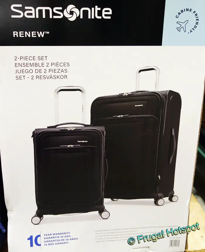 Samsonite Renew 2-Piece Softside Luggage Set in black | Costco