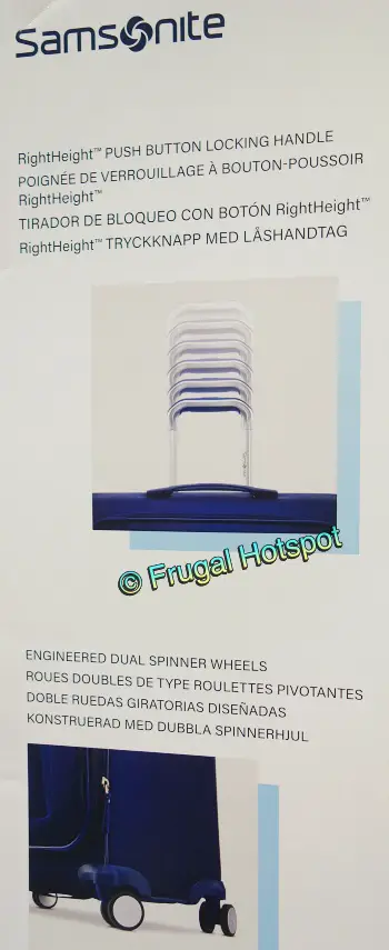 Samsonite Renew Luggage | locking handle and dual spinner wheels | Costco