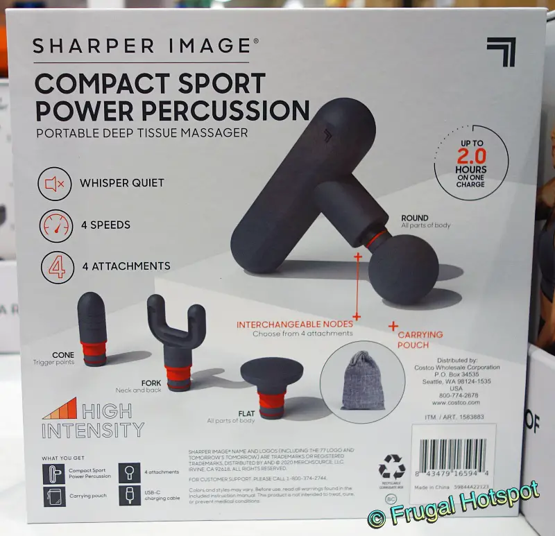 Photo of Sharper Image Compact Percussion Massager features