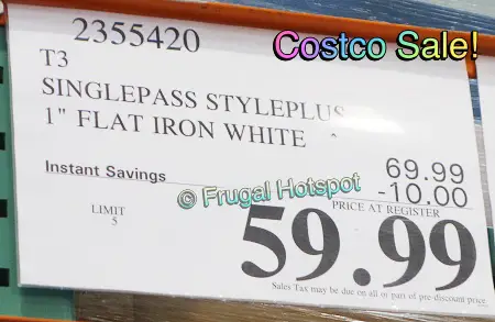 T3 SinglePass StylePlus 1 Flat Iron | Costco Sale Price 