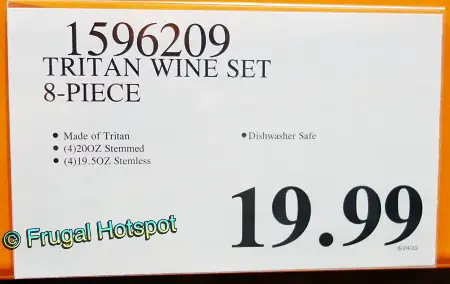 Tritan Plastic 8-Piece Wine Glass Set | Costco Price